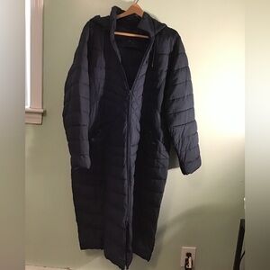 Lane Bryant long black winter coat